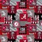 Sykel Enterprises-University of Alabama Minky Fabric with Geometric Design-Alabama Crimson Tide Minky Fleece Sold By The Yard